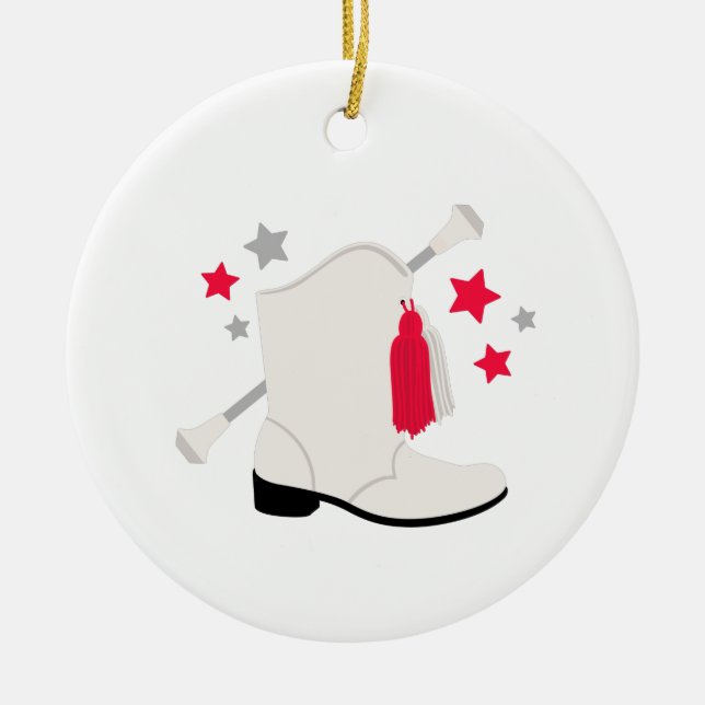 Ornamento De Cerâmica Inicialização Majorette (Frente)