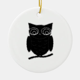Ornamento De Cerâmica Inkblot Owl