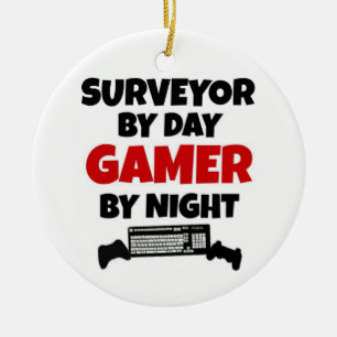Ornamento De Cerâmica Inquérito por Day Gamer por Night