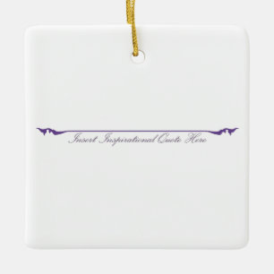 Ornamento De Cerâmica Inserir citação Inspiracional Aqui - Roxo