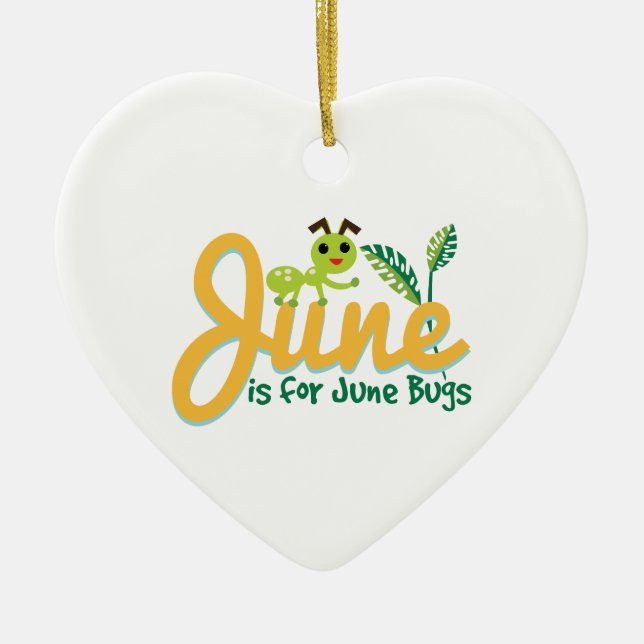 Ornamento De Cerâmica Inseto de junho (Frente)