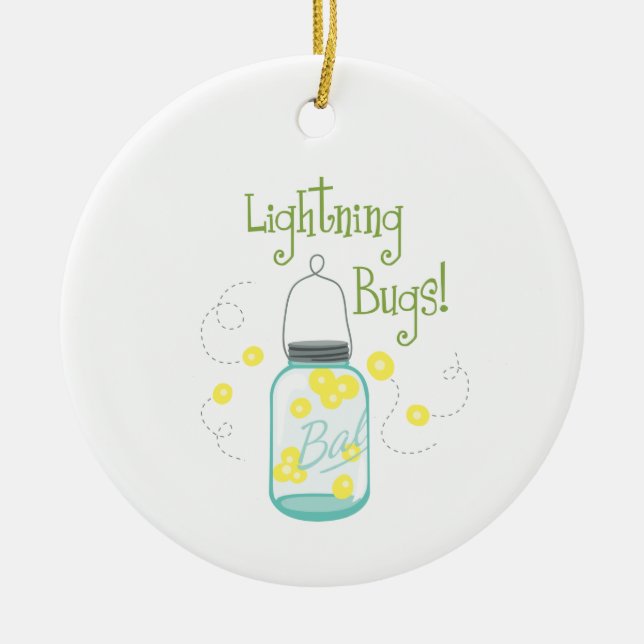 Ornamento De Cerâmica Insetos de raios (Frente)