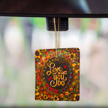 Ornamento De Cerâmica Inspiração Floral Divertida Inspirividade da Citaç<br><div class="desc">Bonito Inspirividade Floral Ama o que você faz com letra de mão, o ornamento faz um presente excelente para um amigo ou membro da família. A citação inspiradora, o coração colorido e os ornamentos florais tornaram-se muito populares. Excelente de pendurar dos espelhos retrovisores como lembretes no seu deslocamento diário. A...</div>