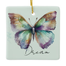 Inspirational Mint Aqua Blue Dreterfly