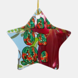 Ornamento De Cerâmica Inspiron Lean On Me Floral Skyward Art Impressão