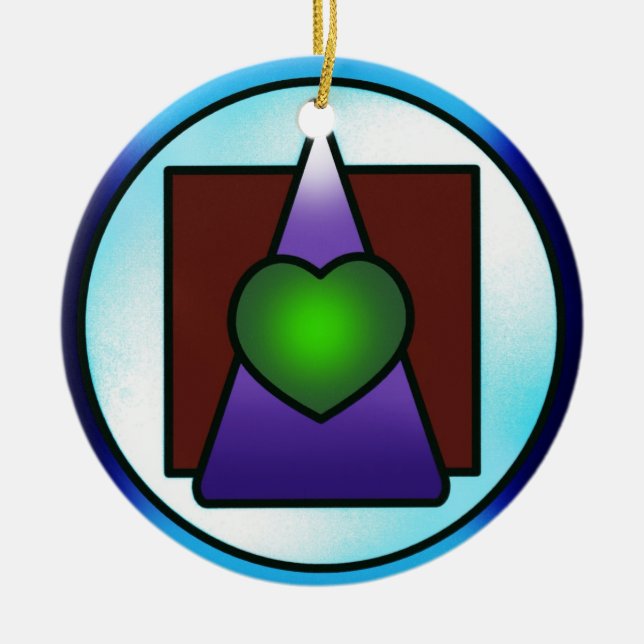 Ornamento De Cerâmica Instituto da ciência filosófica divina (Frente)