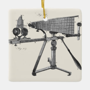 Ornamento De Cerâmica INSTRUMENTO Científico Antiquado do Microscópio do