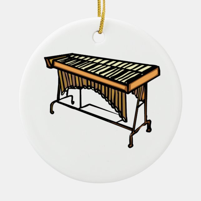 Ornamento De Cerâmica instrumento simples design.png do vibraphone (Frente)