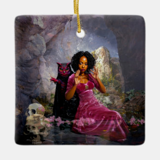 Ornamento De Cerâmica Intenção Manifestante Occult Dark Witchy — Arte AI