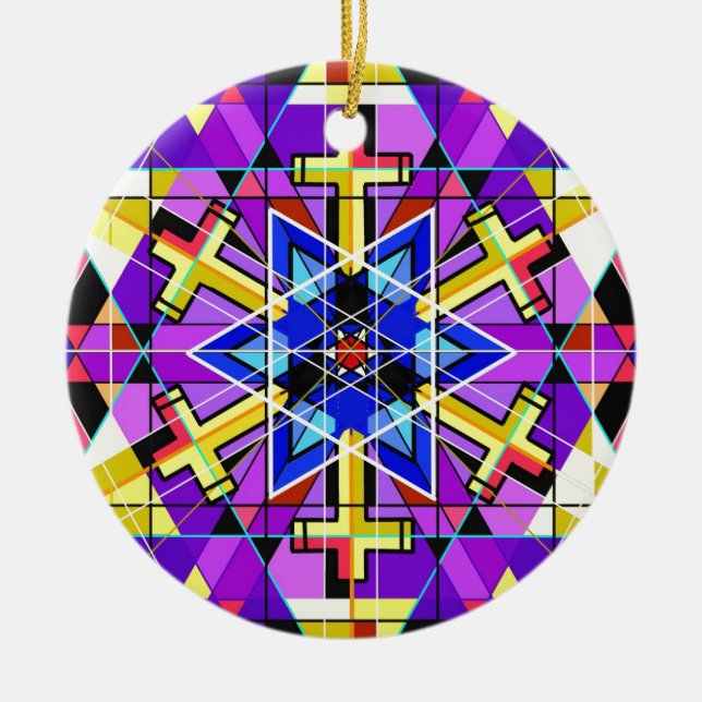 Ornamento De Cerâmica Interfaith. (Frente)