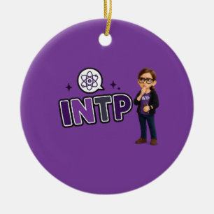 Ornamento De Cerâmica INTP — A Mente Investigadora