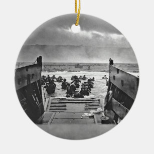Ornamento De Cerâmica Invasão de Normandy no dia D - 1944