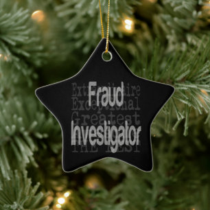 Ornamento De Cerâmica Investigador de Fraude Extraordinário