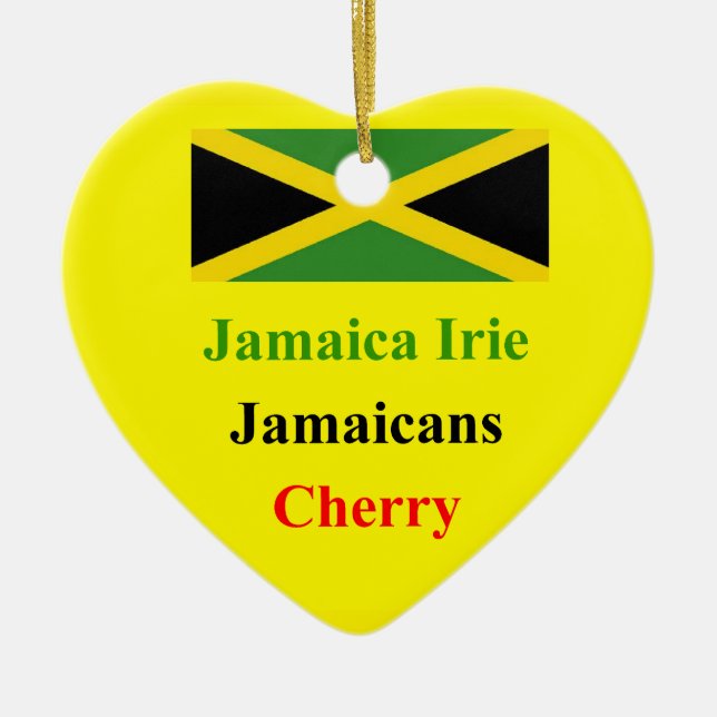 Ornamento De Cerâmica íris da Jamaica (Frente)