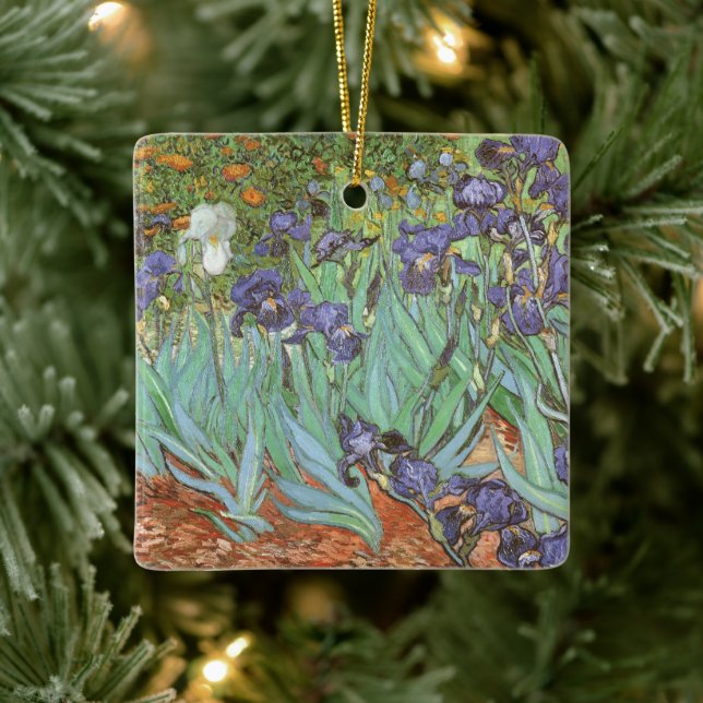 Ornamento De Cerâmica Íris de Vincent van Gogh (Árvore)