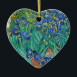 Ornamento De Cerâmica Íris por Vincent van Gogh<br><div class="desc">Em maio de 1889, após episódios da auto-mutilação e da hospitalização, Vincent van Gogh escolheu entrar em um asilo no Santo-Rémy, France. Lá, no ano passado antes de sua morte, criou quase 130 pinturas. Dentro da primeira semana, começou as íris, trabalhando da natureza no jardim do asilo. A composição colhida,...</div>