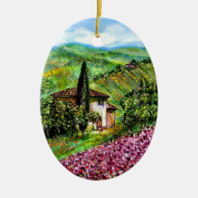 ORNAMENTO DE CERÂMICA IRISES NA TÚSCULA (Frente)