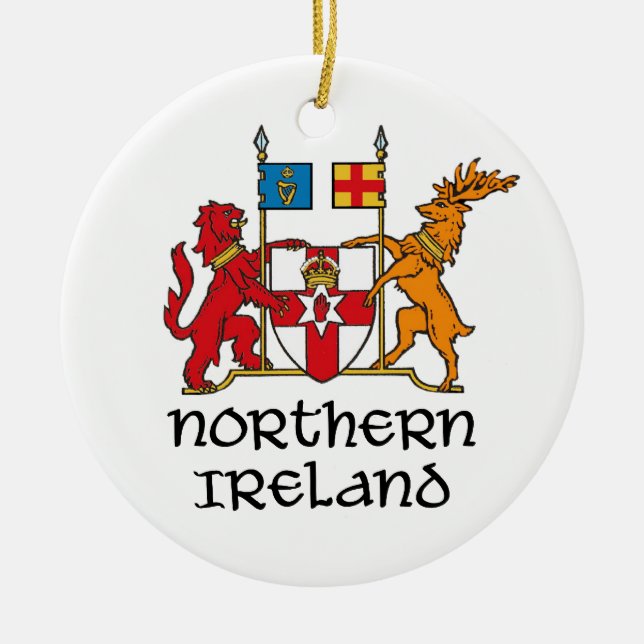 Ornamento De Cerâmica IRLANDA DO NORTE - bandeira/brasão/emblema/símbolo (Frente)