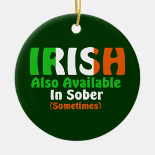 Ornamento De Cerâmica Irlandês Também Disponível Em Sober