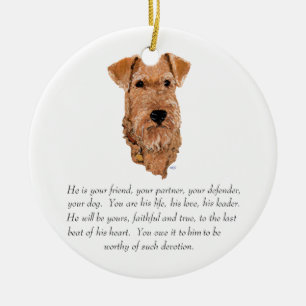 Ornamento De Cerâmica Irlandês Terrier Keepsaoke - Homem