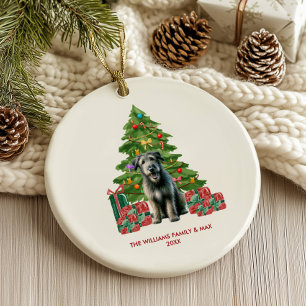 Ornamento De Cerâmica Irlandês Wolfhound Dog Personalizado Natal