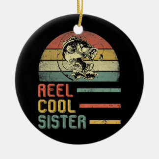 Ornamento De Cerâmica Irmã Engraçada Pescadora Mãe Dia de os pais