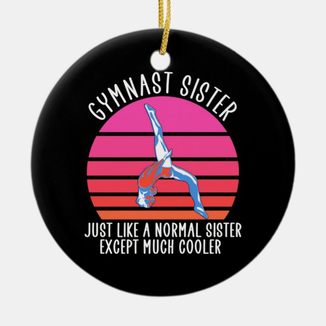 Ornamento De Cerâmica Irmã Gymnast (Frente)