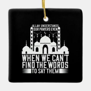 Ornamento De Cerâmica Islã - Alá Compreende Nossas Orações