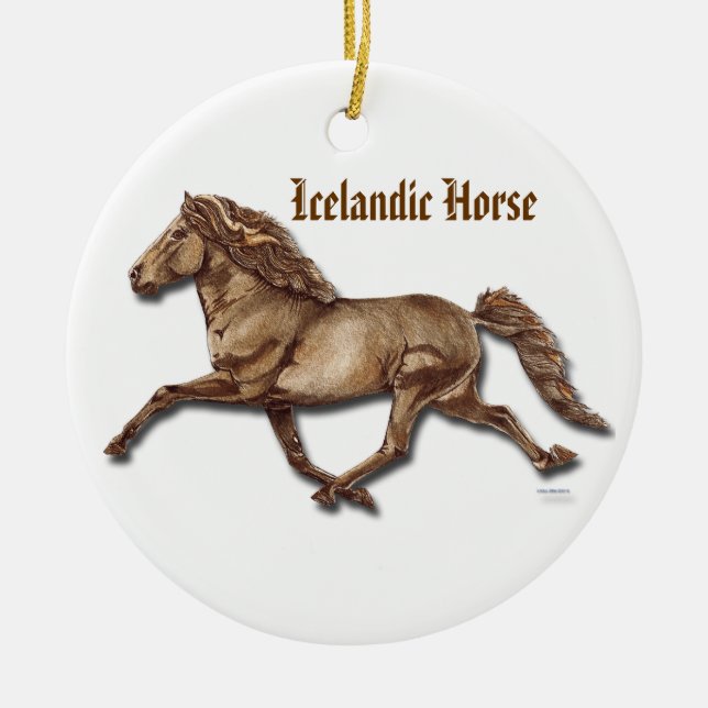 Ornamento De Cerâmica Islandês de bronze (Frente)