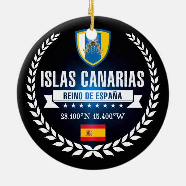 Ornamento De Cerâmica Islas Canarias (Traseira)