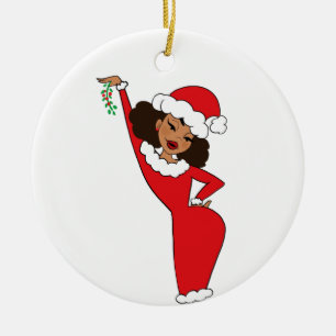Ornamento De Cerâmica Issa Mistletoe Feliz e Brilho