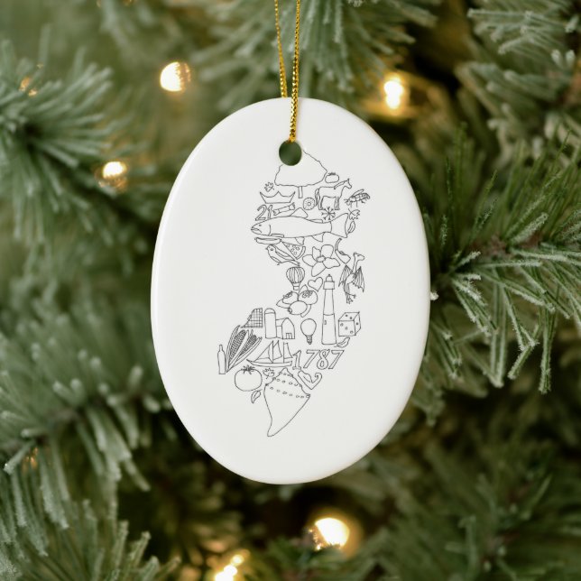 Ornamento De Cerâmica Isto é Jersey (Árvore)