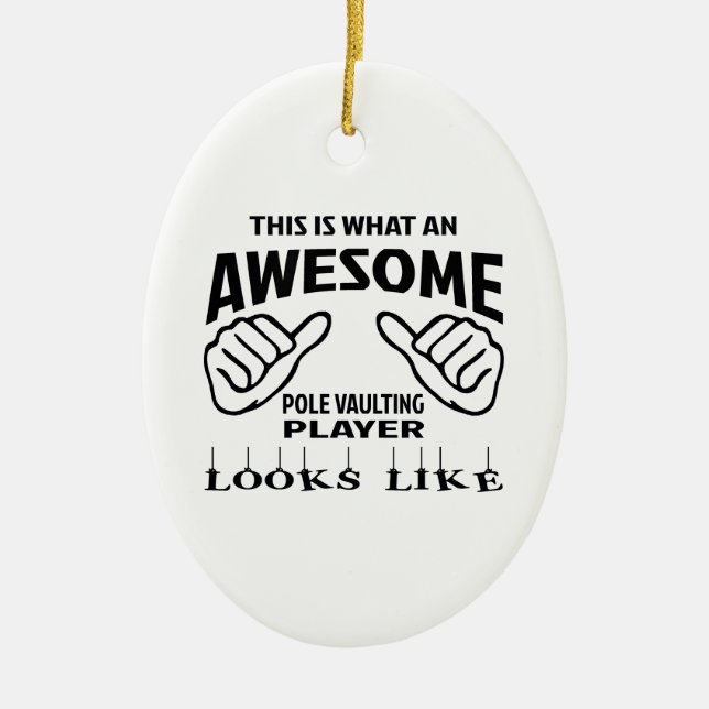 Ornamento De Cerâmica Isto é que jogador impressionante da abóbada de (Frente)