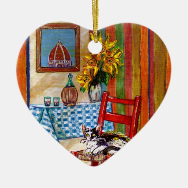 Ornamento De Cerâmica ITALIAN KITCHEN IN FLORENCE I love Tuscany Ruby (Frente)