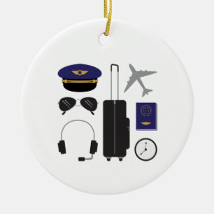Ornamento De Cerâmica Itens do piloto