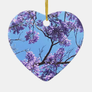 Ornamento De Cerâmica Jacaranda Blossoms