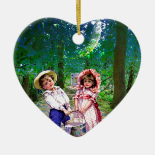 ORNAMENTO DE CERÂMICA JACK E JILL