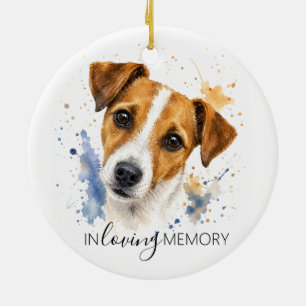 Ornamento De Cerâmica Jack Russell pet memorial natal