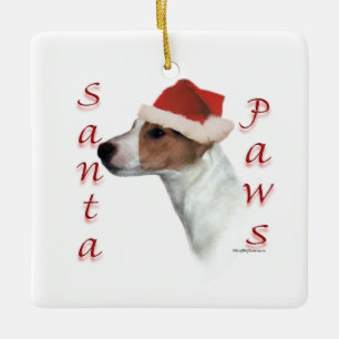 Ornamento De Cerâmica Jack Russell Terrier Papais noeis Paws