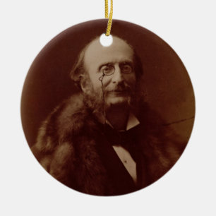 Ornamento De Cerâmica Jacques Offenbach (1819-80), compositor alemão,