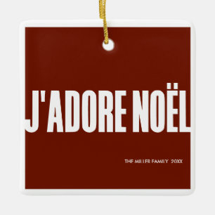 Ornamento De Cerâmica J'adore Noël!