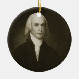 Ornamento De Cerâmica James Madison, 4o Presidente dos Estados Unidos
