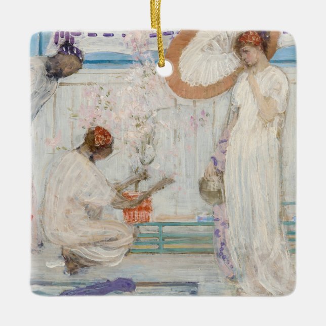 Ornamento De Cerâmica James Whistler - Sinfonia Branca, Três Meninas (Frente)
