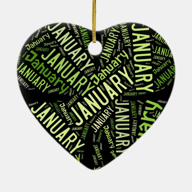 Ornamento De Cerâmica Janeiro Quatro Folha de Véu (Verso)