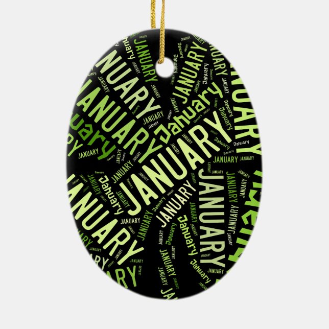 Ornamento De Cerâmica Janeiro Quatro Folha de Véu (Verso)