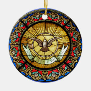 Ornamento De Cerâmica Janela de vitral de Sainte-Chapelle do La