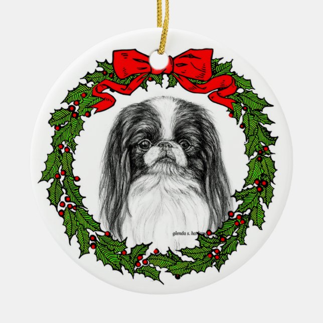 Ornamento De Cerâmica Japonês Chin Art de Glenda S. Harlan (Frente)