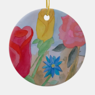 Ornamento De Cerâmica Jardim da Flor de Verão