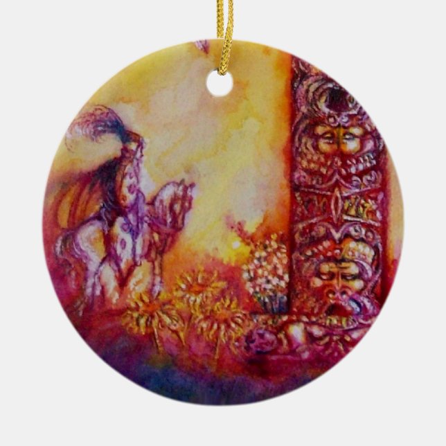 ORNAMENTO DE CERÂMICA JARDIM DAS SOMBRAS PERDIDAS- KNIGHT E FÉ (Frente)