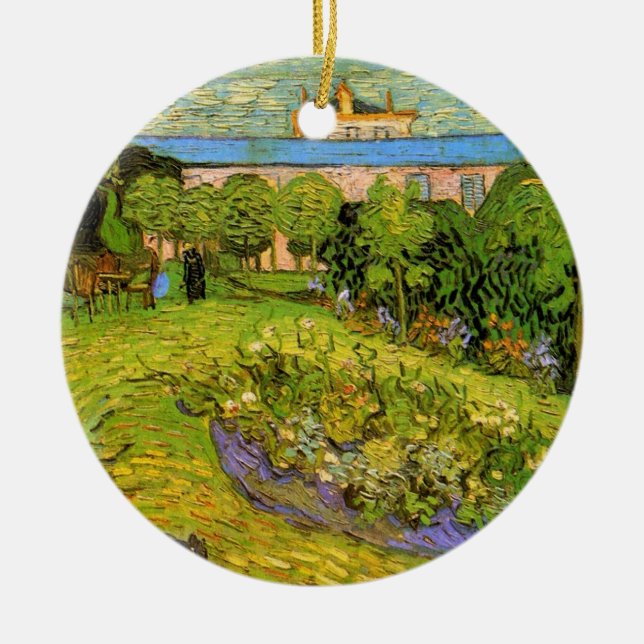 Ornamento De Cerâmica Jardim de Daubigny por Vincent van Gogh, Le Jardin (Frente)